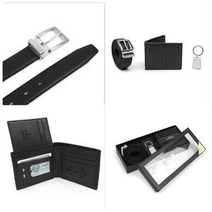 Men’s Wallet, Belt & Key Chain Gift Set